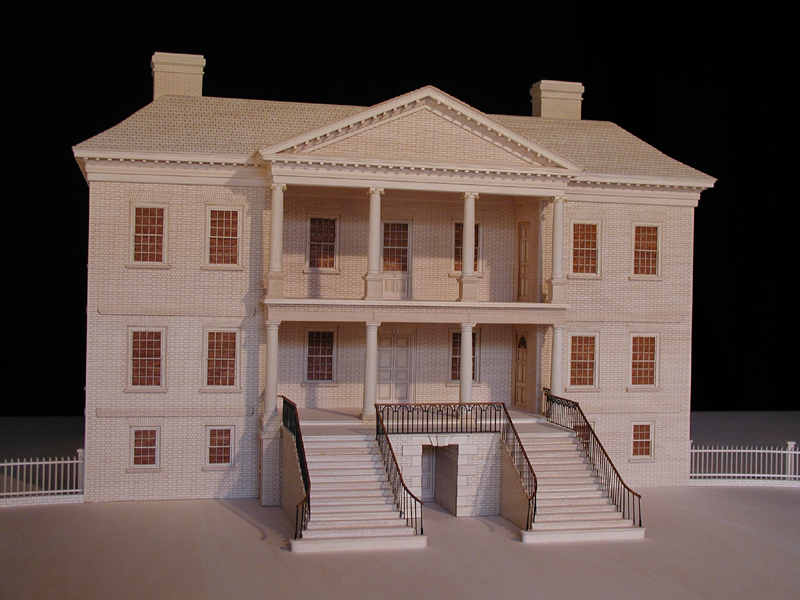 Drayton Hall: close up photo of model front