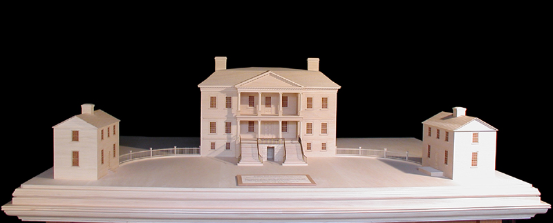 Drayton Hall: close up photo of entire site model 